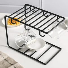 6 Hooks Iron Coffee Rack Organizer