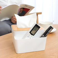 Tissue Holder With Storage | Rectangle Tissue Box