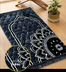 Vel-vet Foam Print Embossed Jai Namaz /prayer Mat Premium Prayer Met