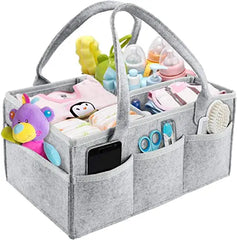 Baby Diaper Caddy Organizer Bag-portable Storage Basket, Essential Bag (gray Color)