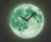 Moon Clock Glowing In Dark